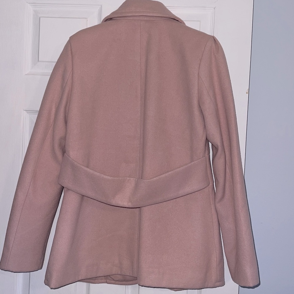 Maison Jules Blush Pink Double-Breasted Lined Peacoat NWOT - Picture 5 of 11